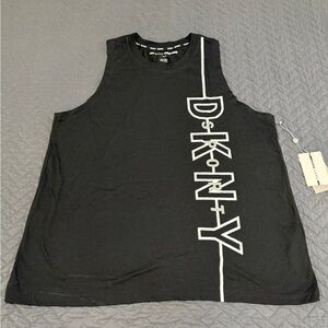 DKNY Black Graphic Tank Top for Men